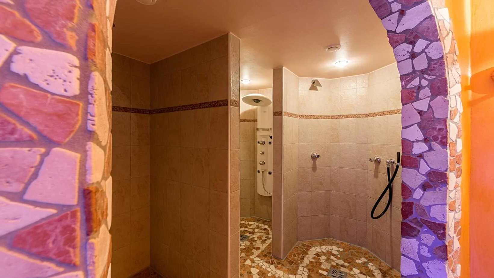 Bild Duschen Duschen im Wellnessbereich im Apart Hotel Bergkönig in Fiss